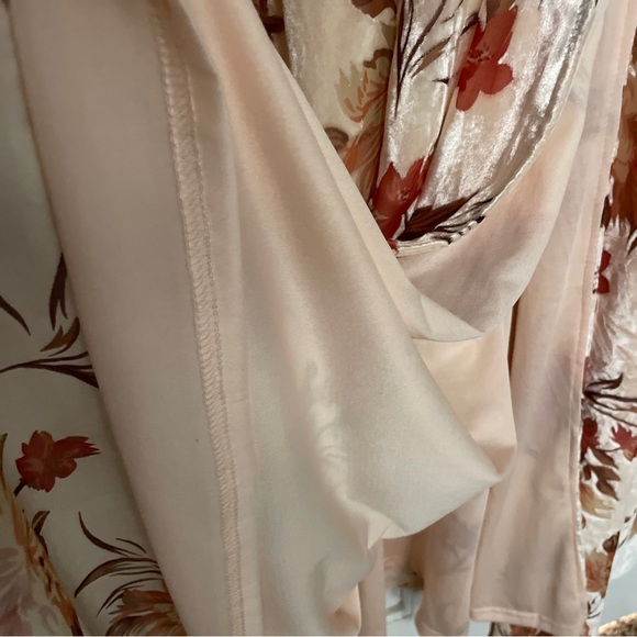 NWT Baltic Born Lennon Velvet Cream/Pink Floral Sleeveless Maxi XS - Picture 11 of 13